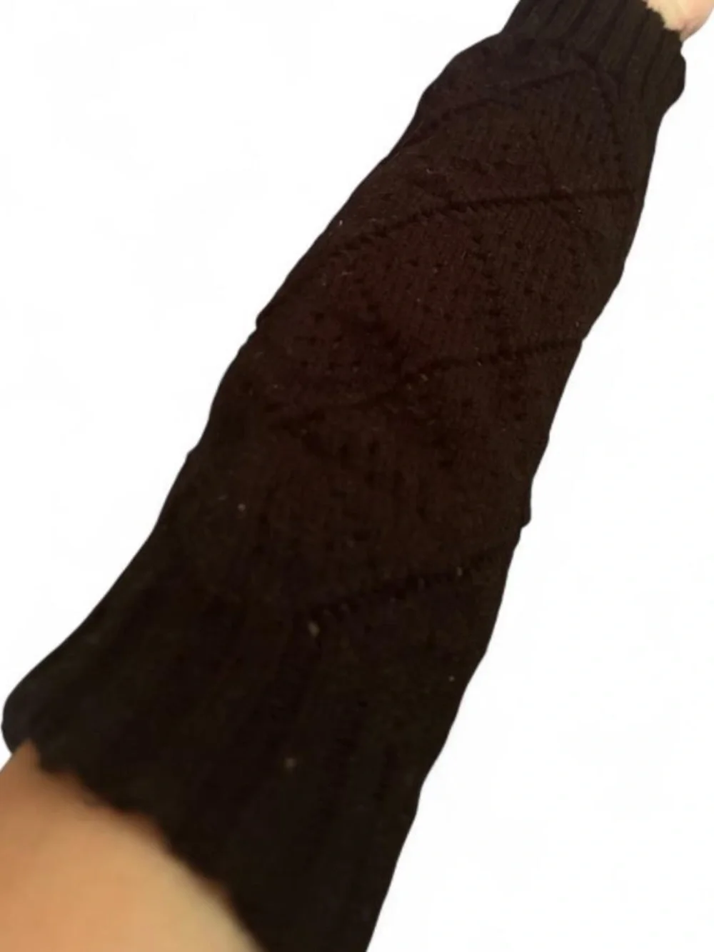 Knit Arm Warmers in Black